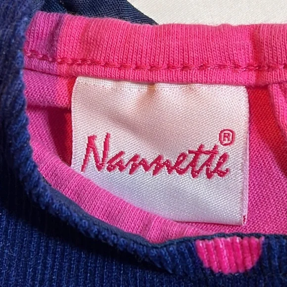 🎀Nannette Girls Navy and Pink Corduroy Dress Size 24m - Picture 6 of 8